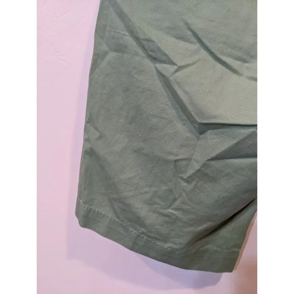 Izod Saltwater Mens Shorts 33 Flat Front Solid Casual Cotton Chino 624 - Picture 8 of 12